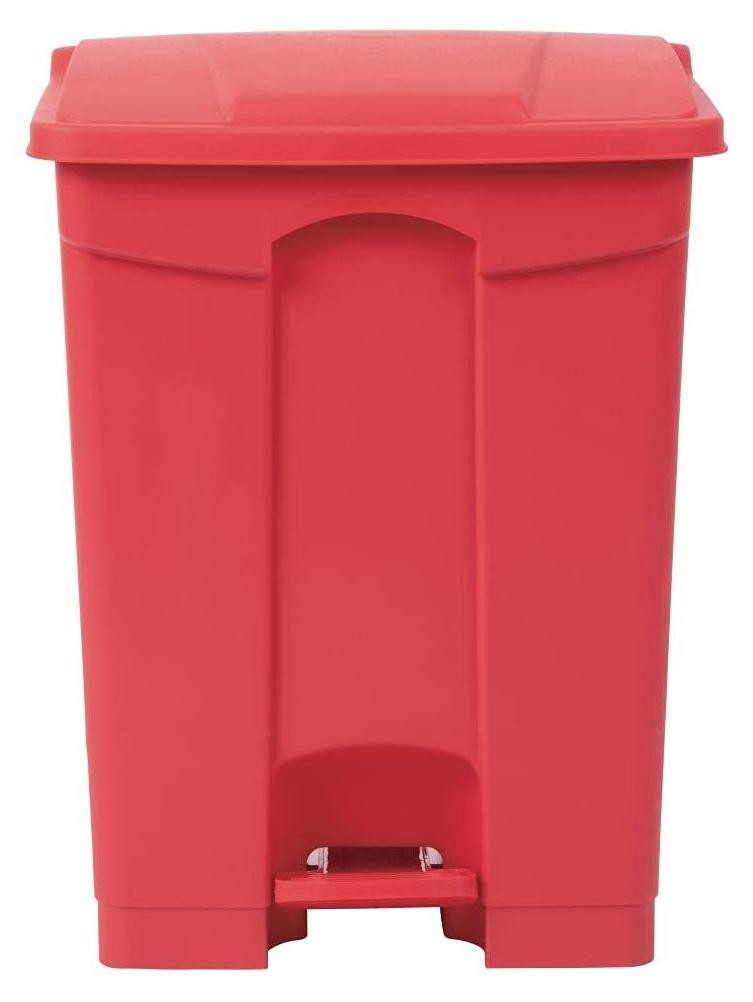 Jantex prullenbakpedaal voor de keuken, rood, 65 liter