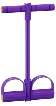 Daily Discovery Tube Resistance Bands Set With Pedal Full Body Home Workout Trainer purple
