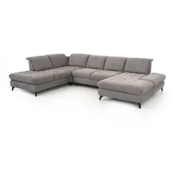 Wohnlandschaft Trento Stoff Grau