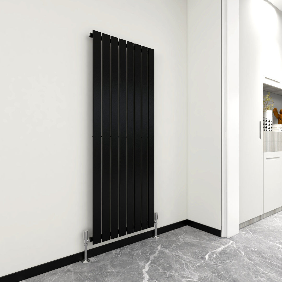 Symple Stuff Aarvik Designer Radiator Black 1600cm H x 544cm W
