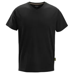 Snickers T-Shirt mit V-Ausschnitt 9 schwarz