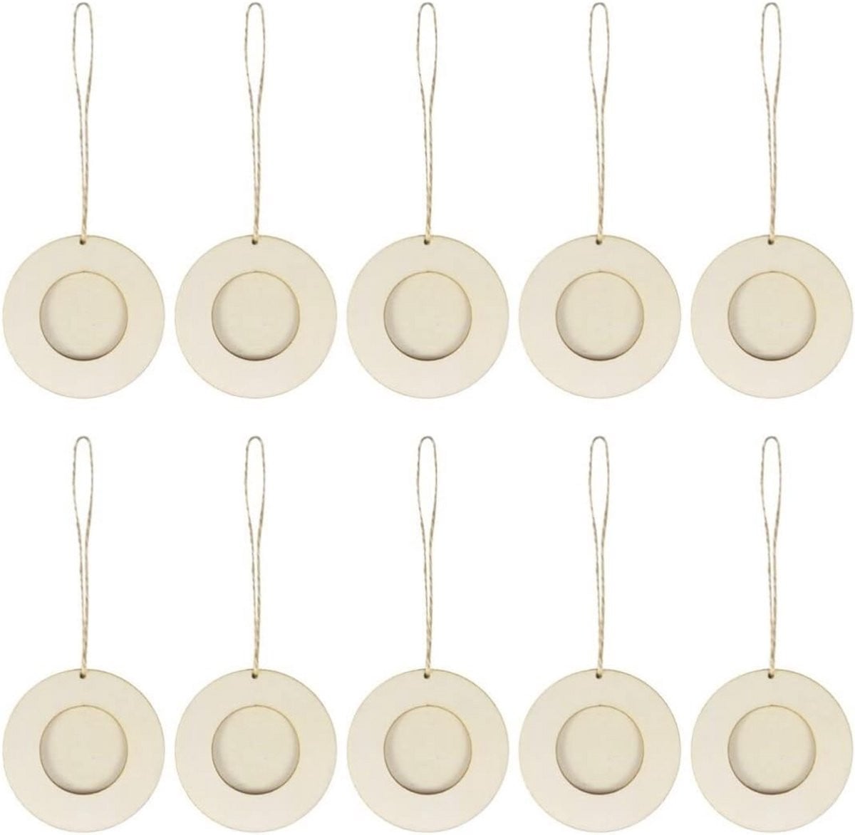 10x Houten Fotolijstjes Set voor Foto's en Decoratie