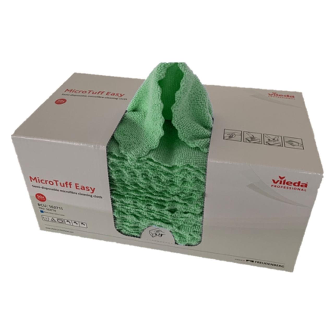 Vileda Microfasertuch MicroTuff Easy 30x30cm grün VE=50 Stück (50 Stk.) (162717)