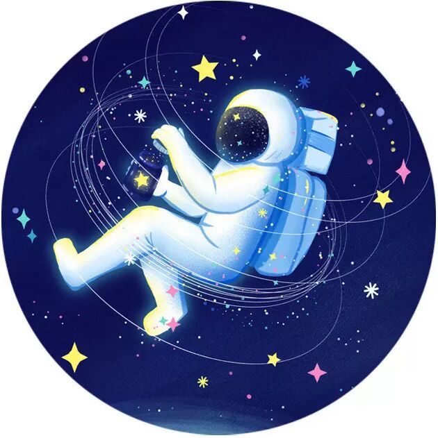 INF Astronauten-Nachtlicht - Warmes Licht, Wiederaufladbar, Bewegungssensor
