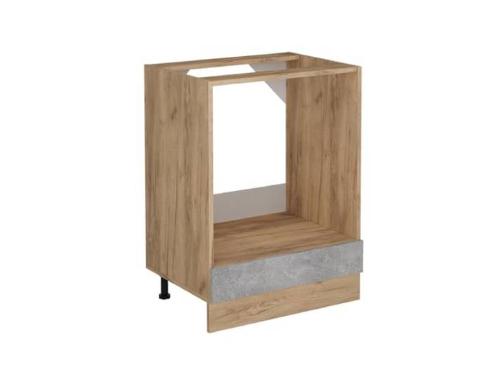 Vicco Herdumbauschrank R-Line, Beton, 60 cm Backofennische · Ohne Arbeitsplatte · Höhenverst. Füße · Frei kombinierbar · Einfache Integration