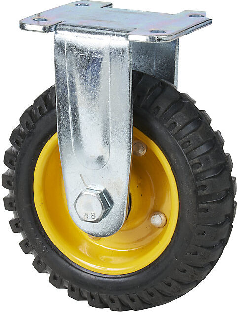 kaiserkraft Bockrolle, Vollgummiräder, Ø 160 x 50 mm, gelb