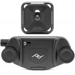 PEAK DESIGN Capture Clip v3 inkl. Standard Plate - Black (Schwarz) - Kameraclip zum Tragen von DSLR-/DSLM-Kameras an Gurten oder Gürteln