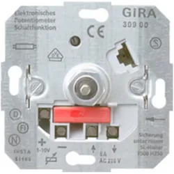 Gira 030900 Dimmer Dimmer & Schalter Eingebaut Metallisch, Schalter + Taster, Silber