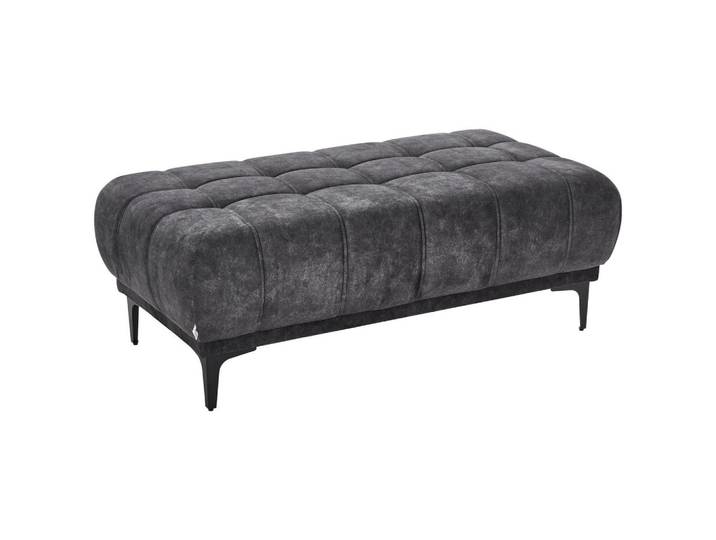 Stylife Hocker Cancun, Graphit, Metall, rechteckig, 131x47x71 cm, Stoffauswahl, Wohnzimmer, Hocker, Sitzhocker