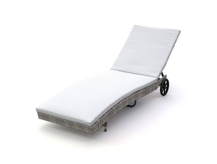 Liegestuhl Rattan LAVI grau