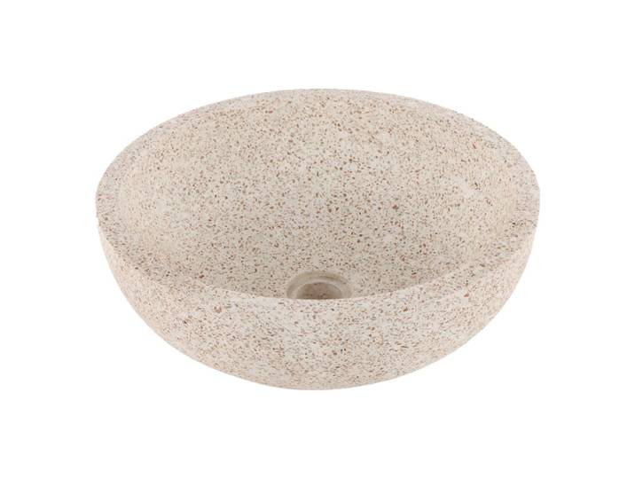 Vasque à poser beige pierre h15xl40xl40cm