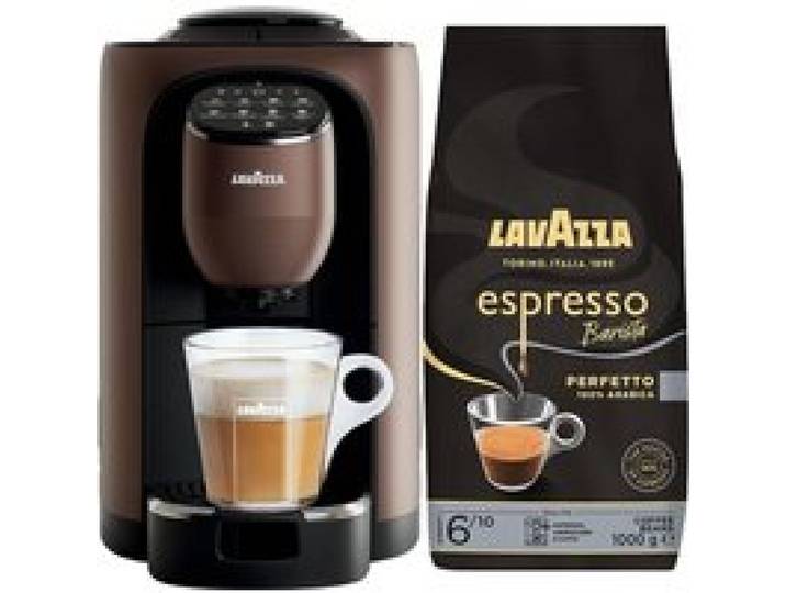 Lavazza - Machine Assoluta et 1 Kg de grain Lavazza Barista Perfetto + 2 Mugs Lavazza