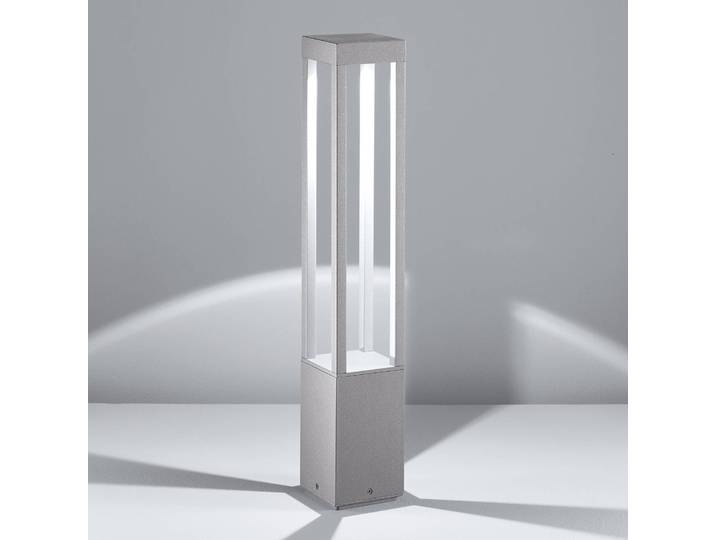 Egger Licht LED Wegeleuchte York, alu / grau / zink, Aluminium, Modern
