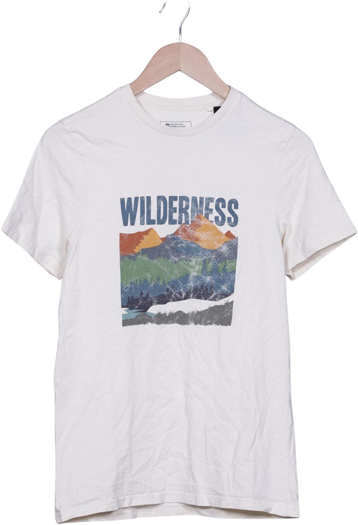 Mountain Warehouse Herren T-Shirt, Cremeweiß, Gr. XS, Baumwolle - Second Hand