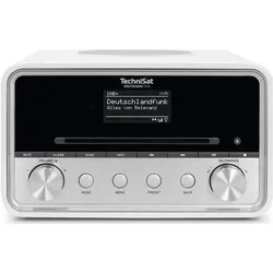 TechniSat DigitRadio 586 (DAB+, FM, Internetradio, Bluetooth, WLAN), Radio, Weiss, Silber