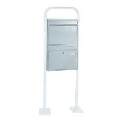 Rottner Briefkastenanlage, mit 2 Briefkästen, ohne Ständer, H 635 x B 440 x T 125 mm, Edelstahl