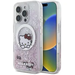 Hello Kitty Liquid Glitter Sweet Kitty Bows MagSafe - Hülle für iPhone 16 Pro Max (weiß)