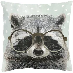 KISSENBEZUG Bebrillte Tiere - Waschbär 40/40 cm