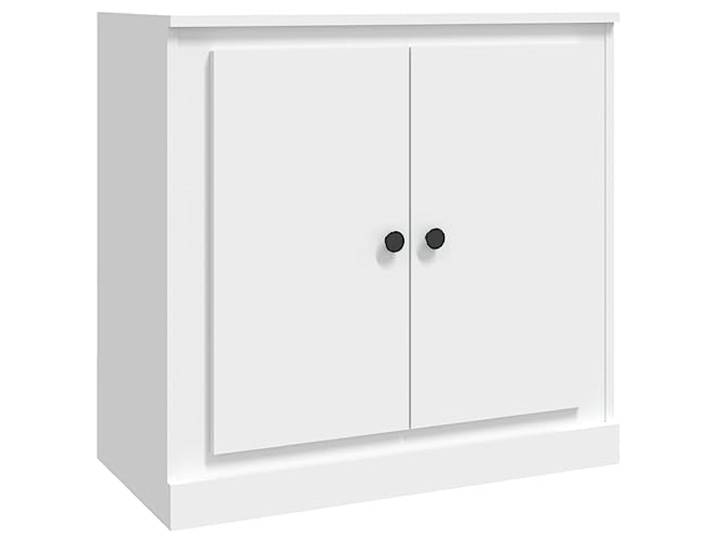 Fisinber Sideboard Weiß 70x35,5x67,5 cm Holzwerkstoff Kommode Schrank Kompakte Flurkommode mit viel Stauraum für Wohnzimmer und Flur, stabile Deckplatte für Dekoration und Pflanzen.