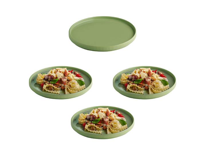 Assiette The Grid Ø 26cm Vert/Vert Lot de