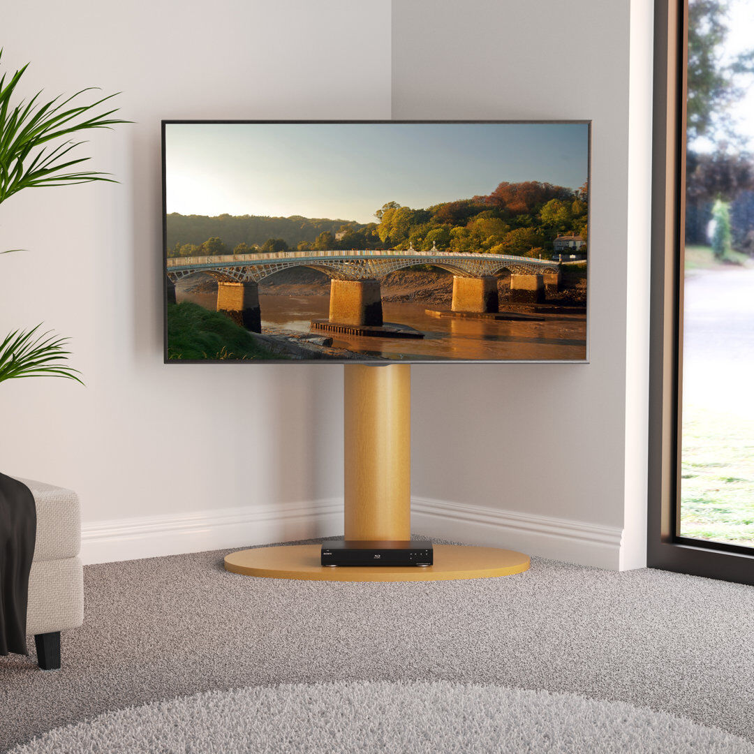 EUAVF WLT930CHEB Column TV Stand for TVs up to 65" Oak 65"