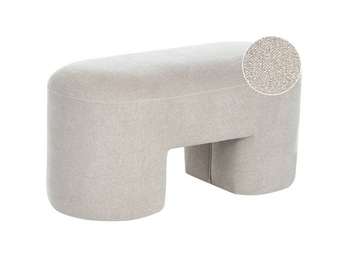 POLSTERBANK Bouclé Hellbeige Decorah