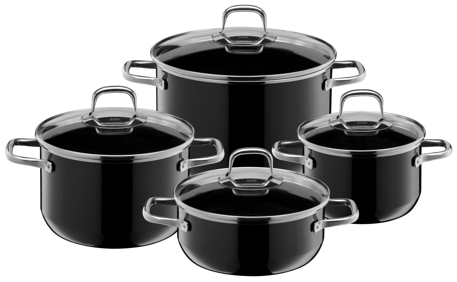 Silit Silargan Elegance Topf-Set 4-teilig Black