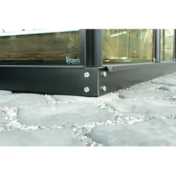 Vitavia Stahlfundament "5200" für Gewächshäuser "Ida" und "Osiris",schwarz,5200 / 190 x 254 x 6 cm