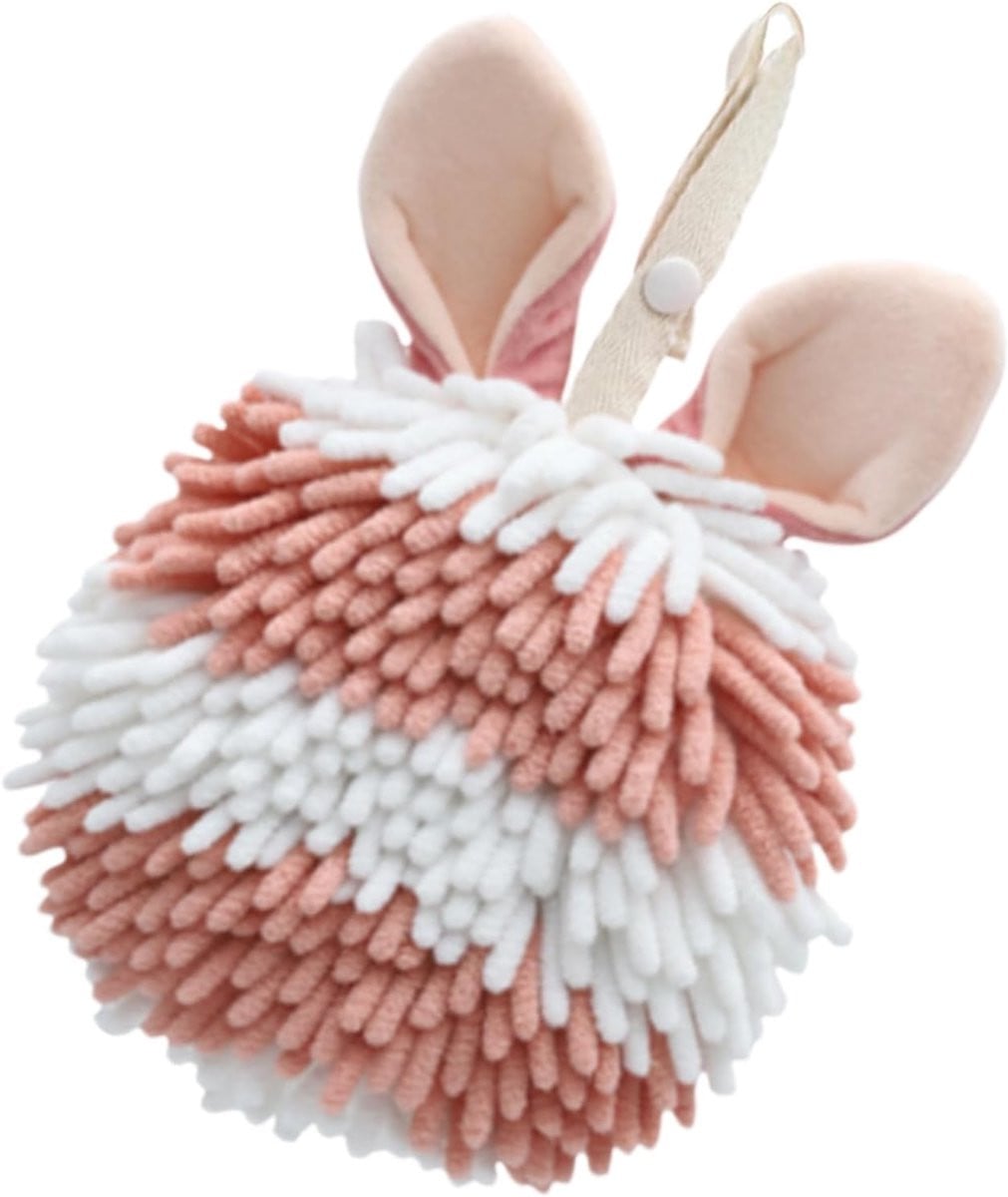 Sneldrogende Chenille Handdoeken voor Badkamer en Keuken - Roze - 17 x 6 cm