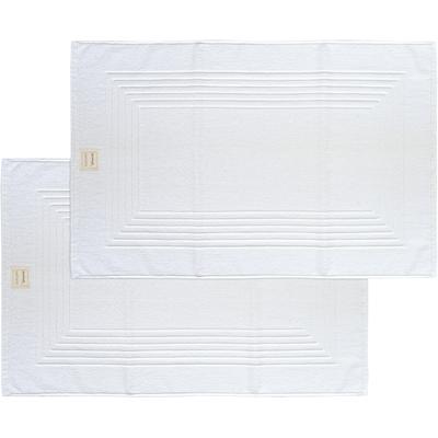 Hotelmatte DYCKHOFF "Nature", weiß, H:3mm, Baumwolle, Badematten, Hotelmatte, 2 teilig