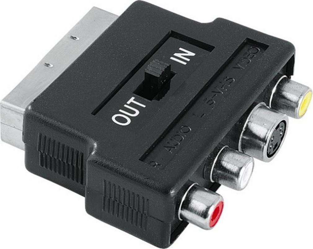 Hama AV Scart-adapter met Scart-connector en Cinch/S-Video aansluiting