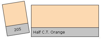 Lee Filter Roll 205 H. C.T. Orange