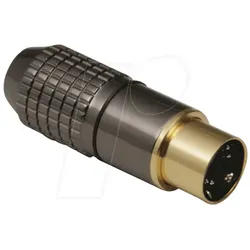 BKL 0204018 - Mini-DIN-Stecker - 4-pol, Metall, vergoldet
