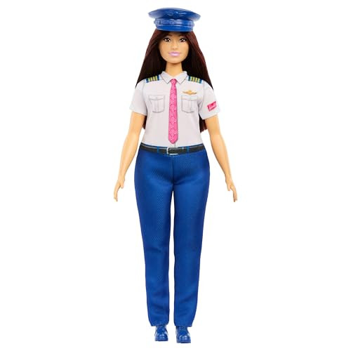 Barbie Careers piloot pop met vlieguniform en meerkleurige accessoires