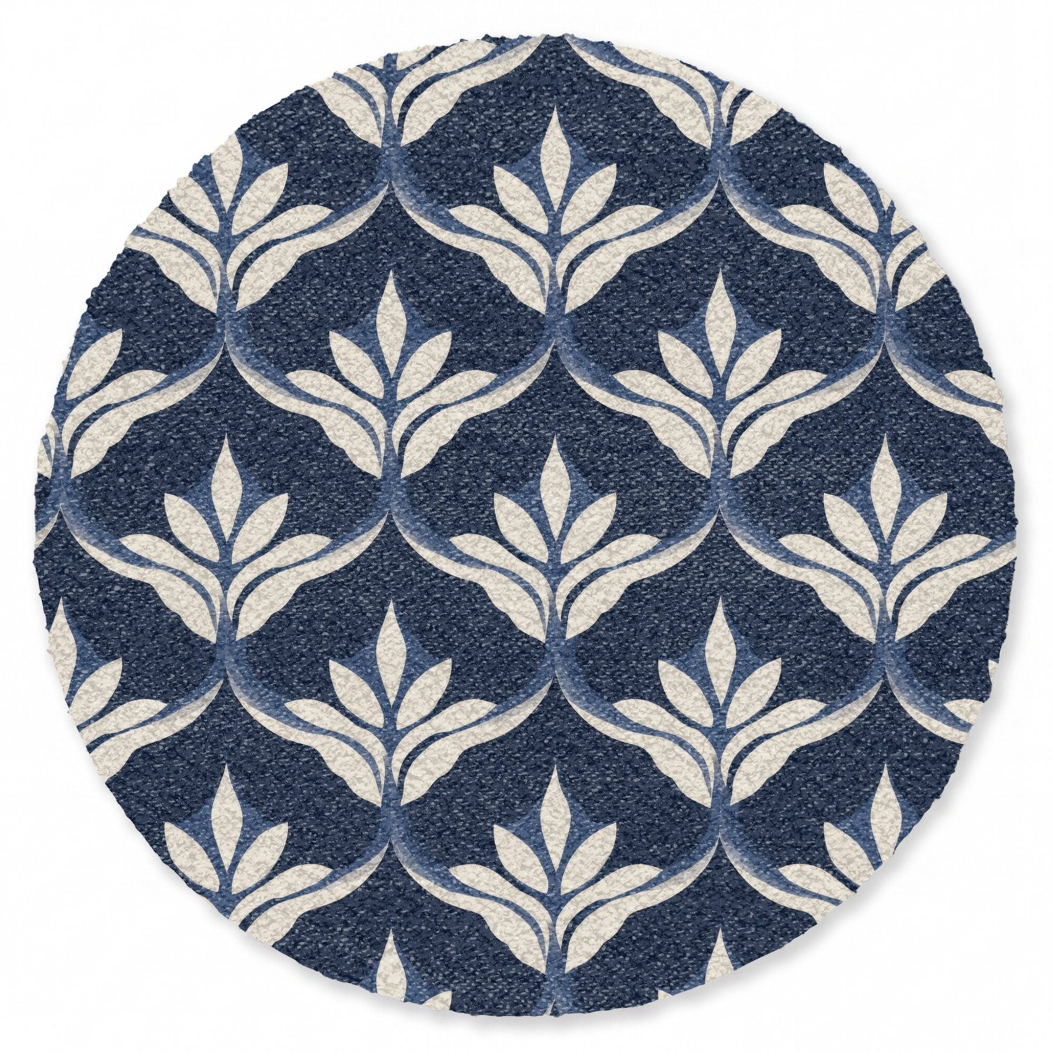 MuchoWow Ronde Deurmat Blauw - Modern Ontwerp - Diameter: 90 cm