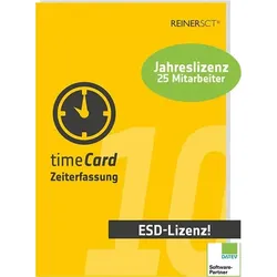 REINER SCT timeCard 10 1Jahr 25MA Jahreslizenz für 25 Mitarbeiter