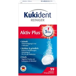 Kukident Aktiv Plus Gebissreiniger Tabs 99 St