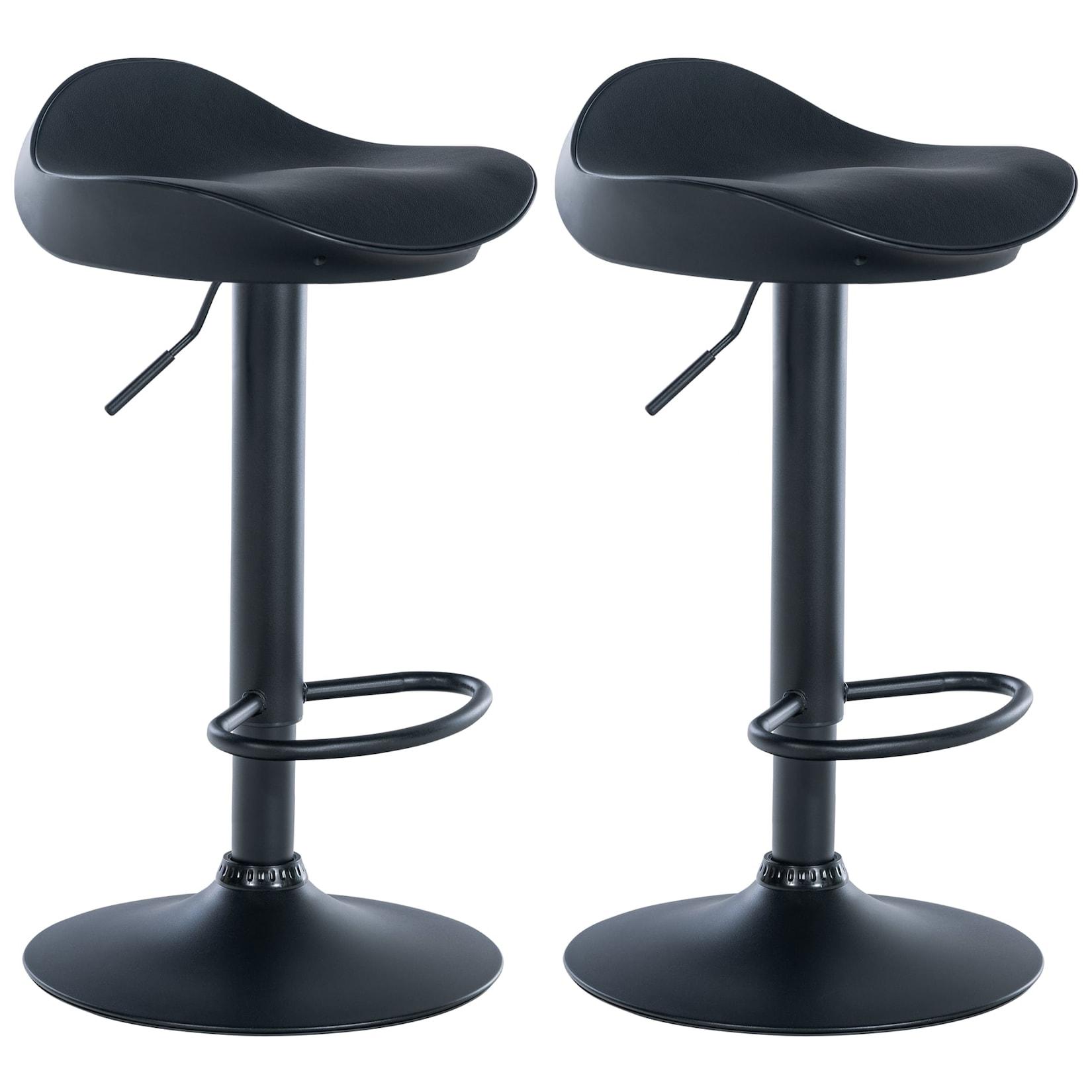 CLP 2er Set Barhocker Alisson - Höhenverstellbar Mit Fußstütze 360 Grad Drehbar - Tresenhocker Ergonomisch