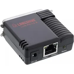 Longshine Printserver 10/100 1x Parallel small/WEB Managem., Druckerserver