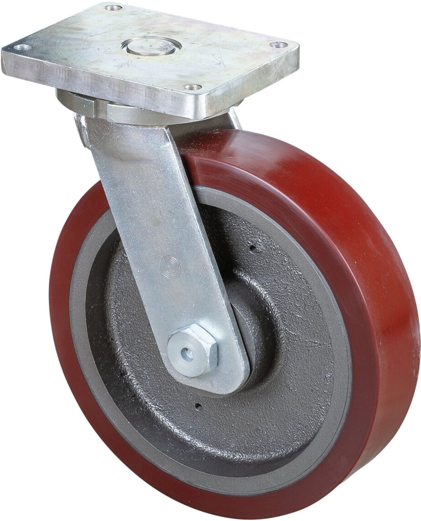 BS Rollen Schwerlast-Lenkrolle D.400mm Trgf.3500kg Platte L255xB200mm (RR100.C10.401)