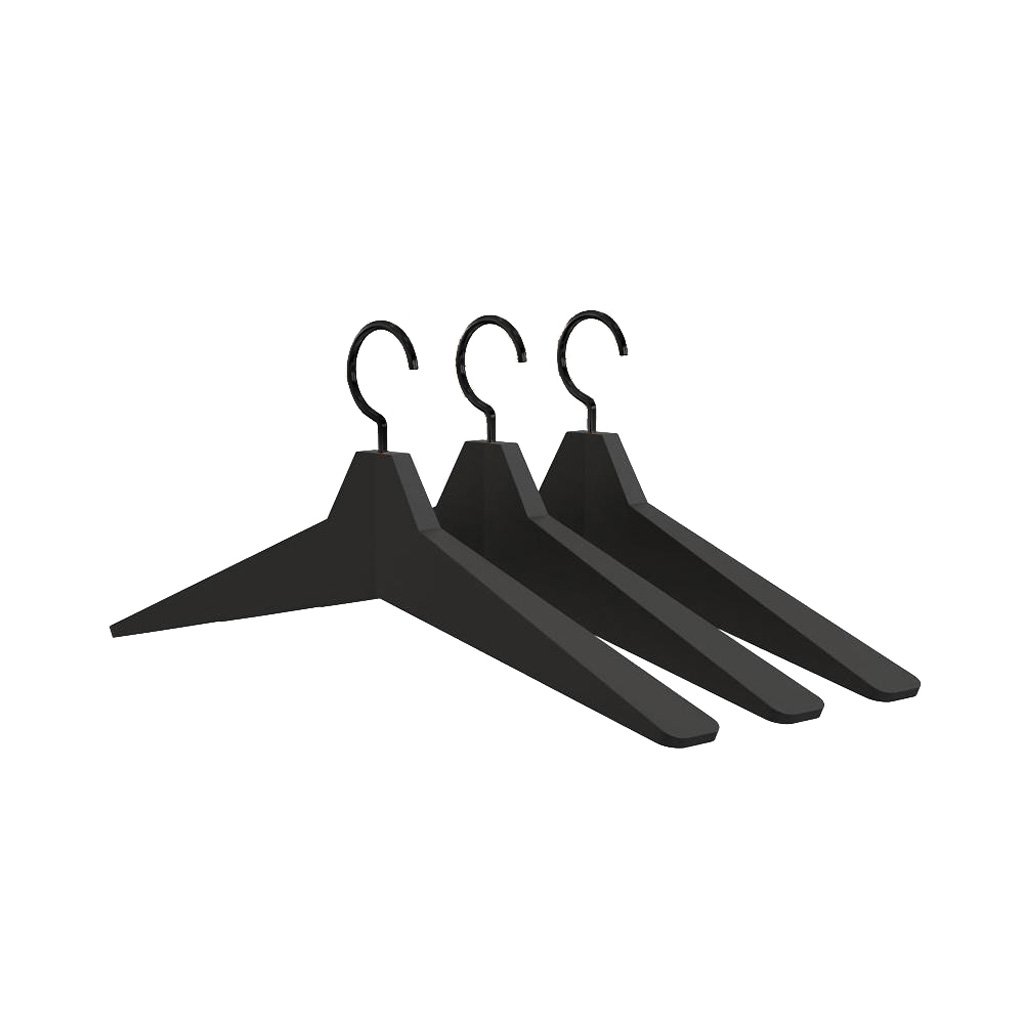 Frost Unu 4 Kleiderbügel 3er-Set (schwarz) schwarz U3013-3-BB