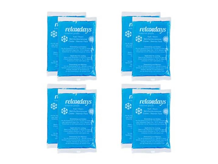 16 compresses froides et chaudes\, 9 x 15 cm\, premiers secours\, compresses réutilisables\, bleues\, en set