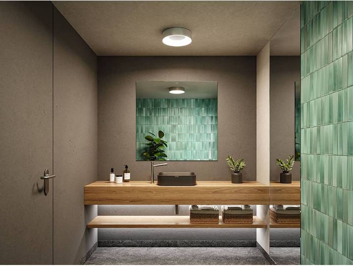 Deckenleuchte Ø 30cm Silber/Silber Aluminium, lackiert Polycarbonat LED LED-Platine
