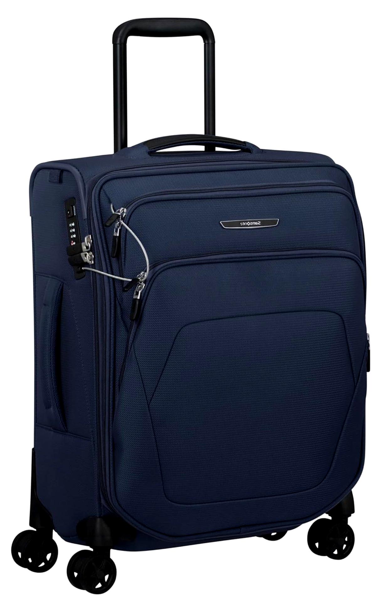 Spark SNG Eco - Handgepäck Koffer 55 x 40 x 23 cm - Weichgepäck Kabinentrolley für EasyJet & die meisten Airlines, erweiterbar, 48/55L - Blau (Midnight Blue)