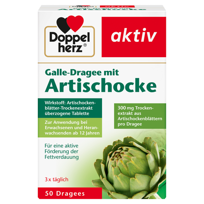 Queisser Pharma GmbH & Co. KG DOPPELHERZ Galle-Dragee mit Artischocke 50 St 11277578