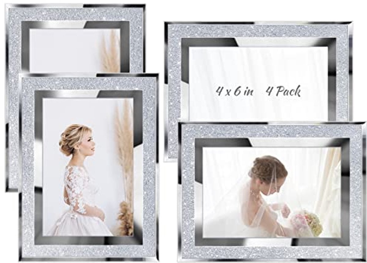 Set van 4 Glitter Fotolijsten voor Decoratie