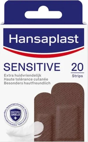 Hansaplast Pflaster SENSITIVE 48498 dunkelbraun, 20 St.