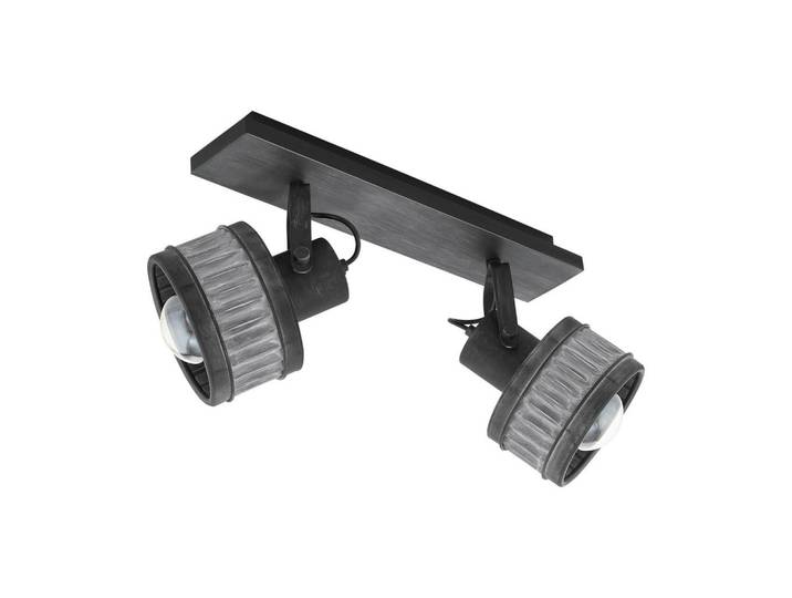 Eglo Deckenleuchte Turrock, Grau, Schwarz, Metall, rund, 16x30x47.5 cm, Lampen & Leuchten, Innenbeleuchtung, Deckenleuchten, Deckenleuchten