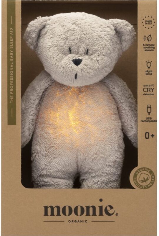 Moonie Bear 2.0 Organic Grey Schmusetuch mit Melodie 1 St.