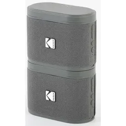 Kodak SoundBrix Wireless Stack Speaker (Treble Gray), 2PCS, Bluetooth Lautsprecher, Grau
